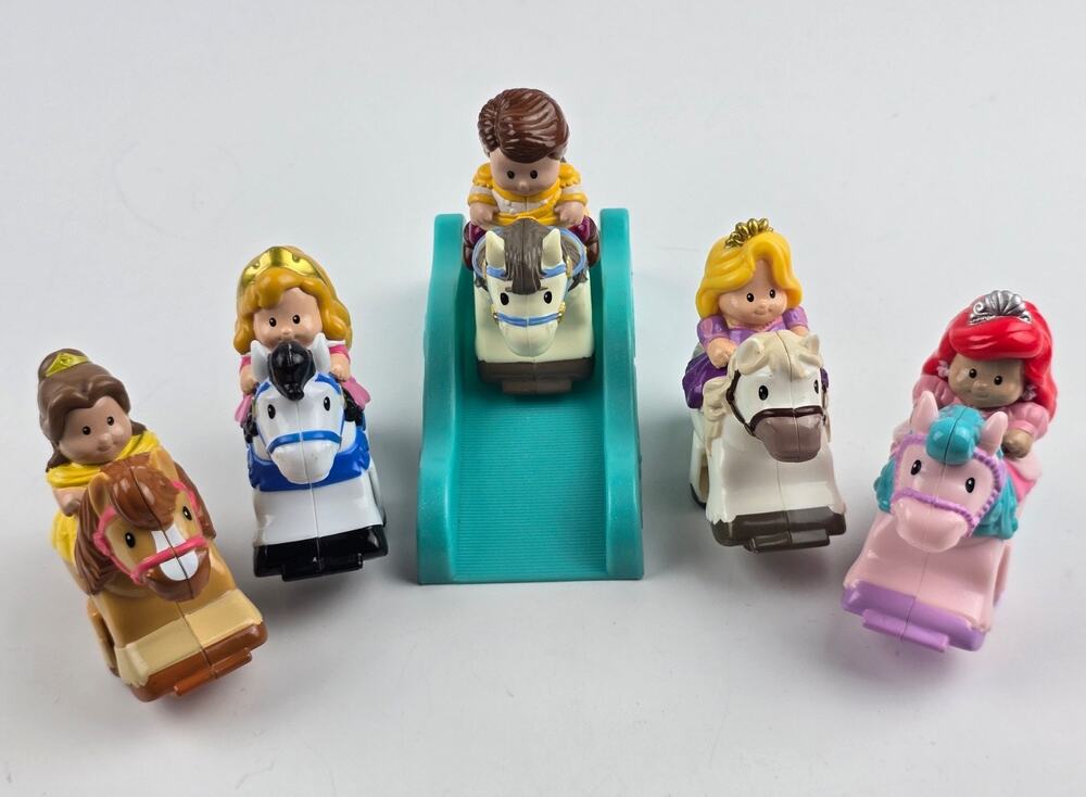 Fisher Price Little People Disney Princess Klip Klop Horses Lot -Ariel Prince